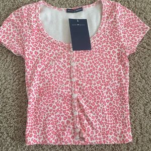 Rare pink cheetah Brandy top